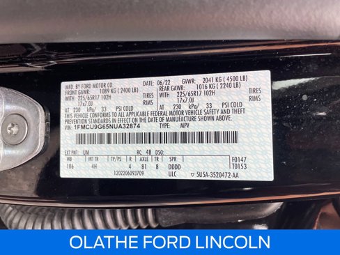 Used 2022 Ford Escape SE w/ Convenience Package image 31
