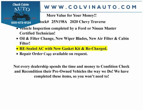 Used 2020 Chevrolet Traverse LS image 2