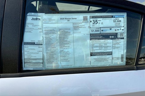 New 2025 Nissan Versa SR w/ Trunk Package image 14