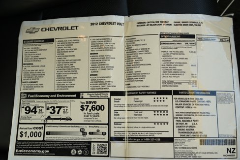 Used 2012 Chevrolet Volt Premium w/ Premium Trim Package image 31