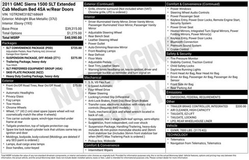 Used 2011 GMC Sierra 1500 SLT w/ SLT Convenience Package image 5