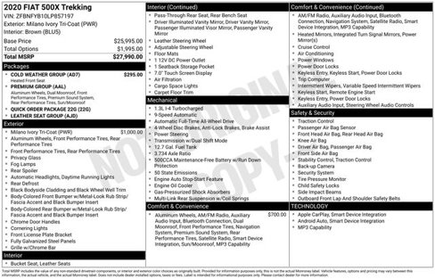 Used 2020 FIAT 500X Trekking w/ Cold Weather Group image 6