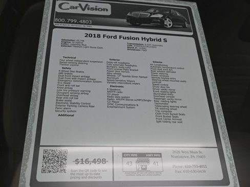 Used 2018 Ford Fusion S image 33