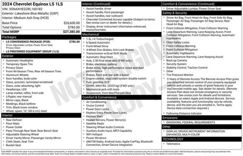 Used 2024 Chevrolet Equinox LS w/ LS Convenience Package image 37