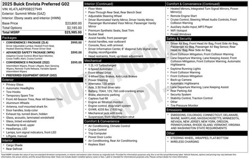 New 2025 Buick Envista Preferred w/ Convenience I Package image 9