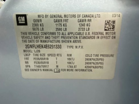 Used 2014 Chevrolet Equinox LTZ w/ LPO, Protection Package image 52