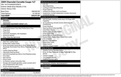Used 2009 Chevrolet Corvette Coupe image 15