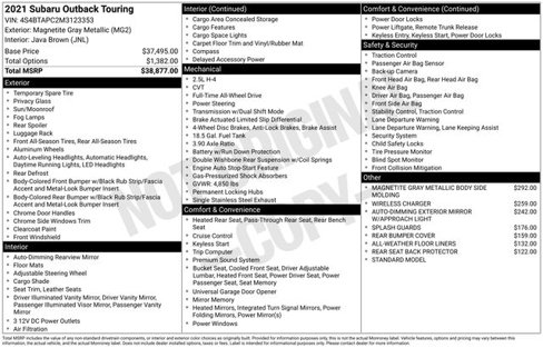 Used 2021 Subaru Outback Touring image 2