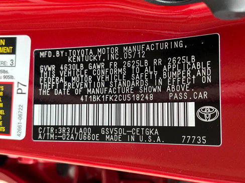 Used 2012 Toyota Camry XLE image 27