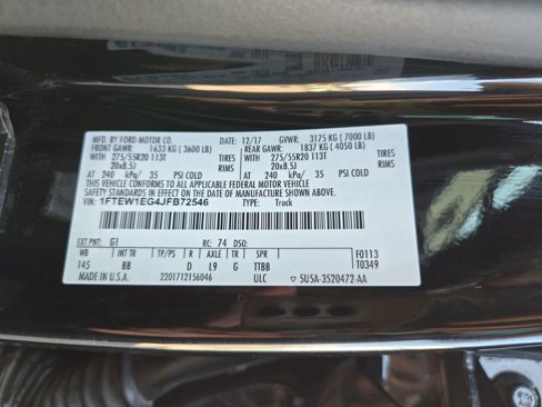 Used 2018 Ford F150 Platinum w/ Equipment Group 701A Luxury image 32