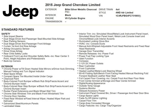 Used 2015 Jeep Grand Cherokee Limited w/ Luxury Group II image 18