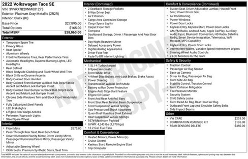 Used 2022 Volkswagen Taos SE image 4