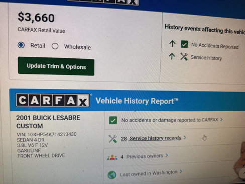 Used 2001 Buick Le Sabre Custom w/ Prestige Pkg image 7
