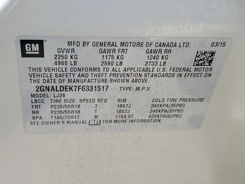 Certified 2015 Chevrolet Equinox LTZ image 33