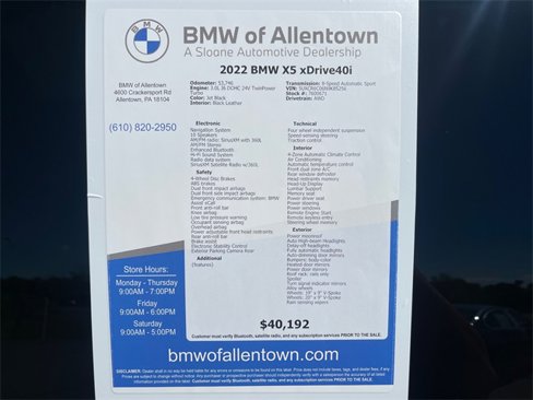 Used 2022 BMW X5 xDrive40i w/ Luxury Seating Package image 18