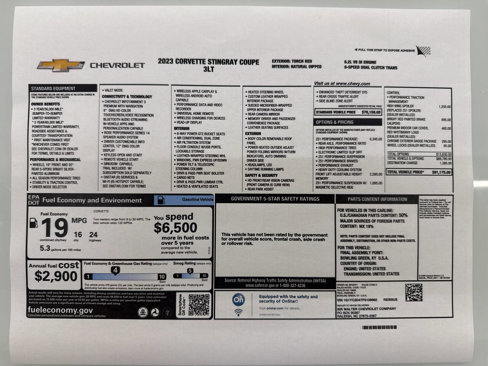Used 2023 Chevrolet Corvette Stingray Premium Cpe w/ Z51 Performance Package image 43