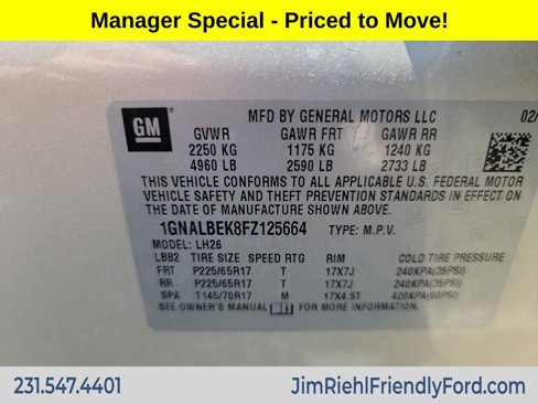 Used 2015 Chevrolet Equinox LT w/ Driver Convenience Package image 25