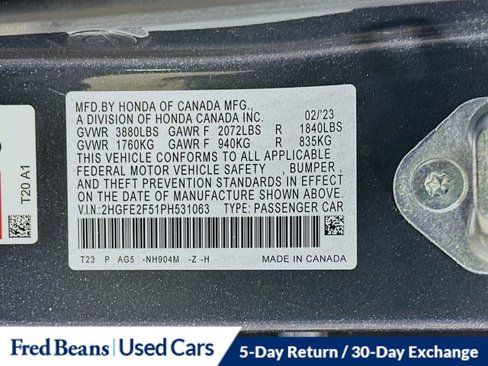 Used 2023 Honda Civic Sport image 30