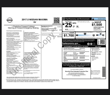 Used 2017 Nissan Maxima 3.5 SV image 31