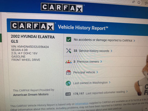 Used 2002 Hyundai Elantra GLS image 8