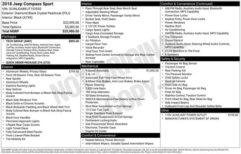 Used 2018 Jeep Compass Sport w/ Tech Group image 31