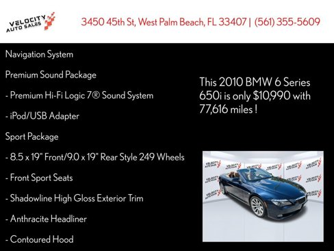 Used 2010 BMW 650i Convertible image 36