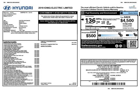 Used 2019 Hyundai Ioniq Limited image 4