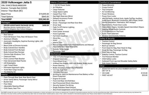 Used 2020 Volkswagen Jetta S w/ Driver Assistance Package image 4