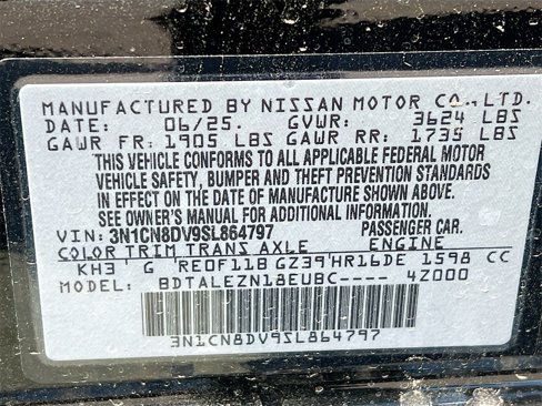 New 2025 Nissan Versa S w/ S Plus Package image 29