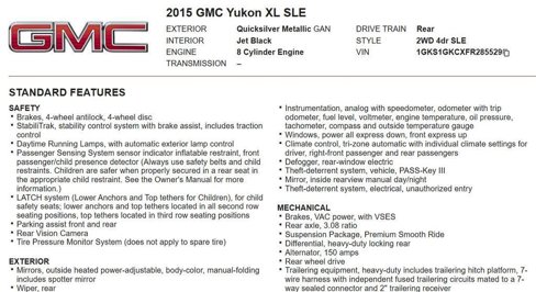 Used 2015 GMC Yukon XL SLE w/ Convenience Package image 18