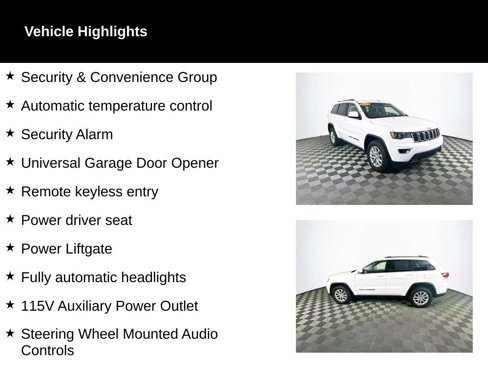 Used 2021 Jeep Grand Cherokee Laredo w/ Security & Convenience Group image 2