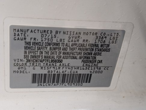 Used 2015 Nissan Versa S image 26