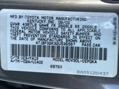 Used 2002 Toyota Camry XLE image 38