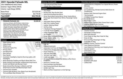 Used 2021 Hyundai Palisade SEL w/ Premium Package image 20