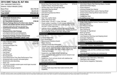 Certified 2016 GMC Yukon XL SLT w/ Open Road Package image 5