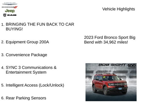 Used 2023 Ford Bronco Sport Big Bend w/ Convenience Package image 2