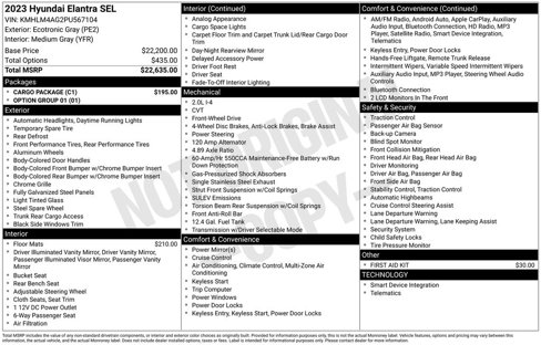 Certified 2023 Hyundai Elantra SEL w/ Cargo Package image 36