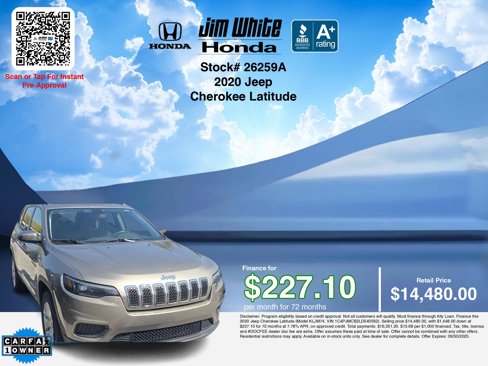 Used 2020 Jeep Cherokee Latitude w/ Cold Weather Group image 3
