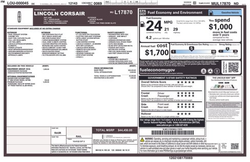 Used 2021 Lincoln Corsair AWD w/ Premium Package image 69