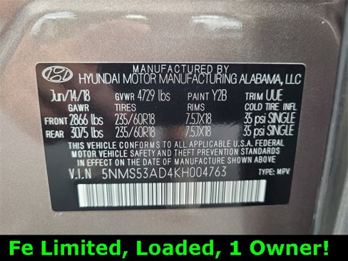 Used 2019 Hyundai Santa Fe Limited image 19