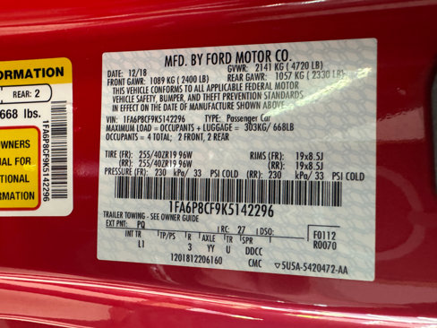 Used 2019 Ford Mustang GT Premium w/ Equipment Group 401A image 40