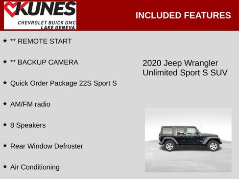 Used 2020 Jeep Wrangler Unlimited Sport S image 2