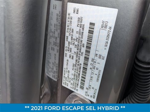 Certified 2021 Ford Escape SEL image 34