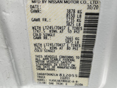Used 2020 Nissan NV 1500 SV image 33