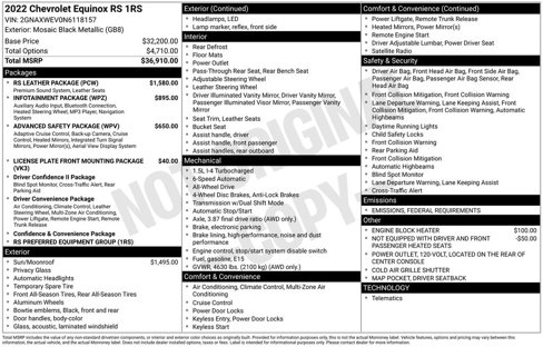 Used 2022 Chevrolet Equinox RS w/ RS Leather Package image 4