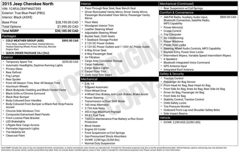 Used 2015 Jeep Cherokee Latitude w/ Cold Weather Group image 10