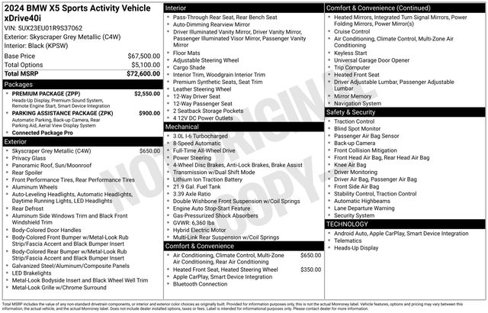 Used 2024 BMW X5 xDrive40i w/ Premium Package image 36