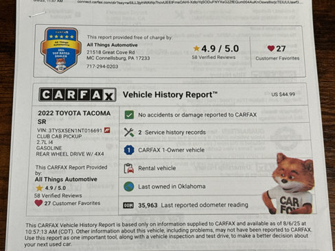 Used 2022 Toyota Tacoma SR image 31