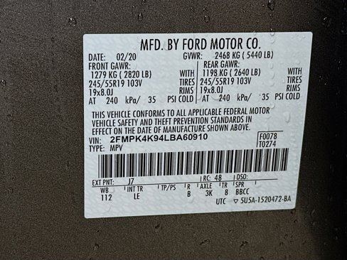 Used 2020 Ford Edge Titanium w/ Cargo Accessory Package image 30