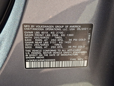Used 2021 Volkswagen Atlas SE w/ Panoramic Sunroof Package image 27